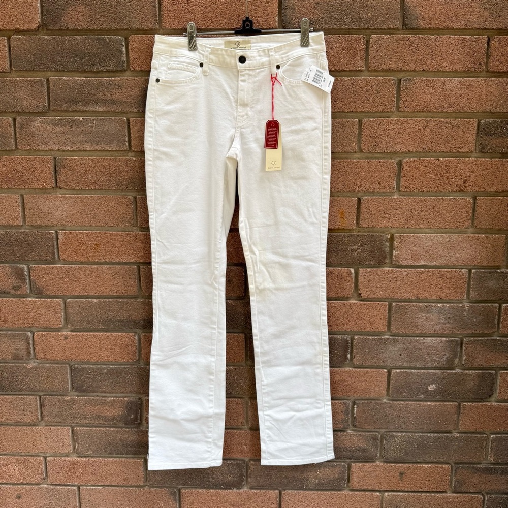 Cj By Cookie Johnson White Faith Straight Leg Women's Jeans Size 8 or 28